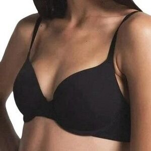 Skims Fits Everybody T-Shirt Bra - NWOT - Black - 34c